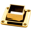 Lavi Industries, Flange, Square, for 1.5" Tubing, Polished Brass