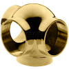 Lavi Industries, Ball Tee, Side Outlet, for 1" Tubing, Polished Brass