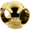 Lavi Industries, Ball Tee, Side Outlet, for 2" Tubing, Satin Stainless Steel