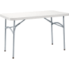 Interion® Plastic Folding Table, 48" x 24", White