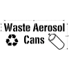 Newstripe Waste Aerosol Cans Stencil For Collection Drums, Recycle Symbol & Can Image, 1004865