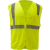 GSS Safety 1001 Standard Class 2 Mesh Zipper Safety Vest, Lime, XL