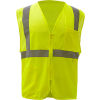 GSS Safety 1001 Standard Class 2 Mesh Zipper Safety Vest, Lime, Large