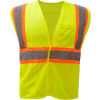 GSS Safety 1007 Standard Class 2 Two Tone Mesh Hook & Loop Safety Vest, Lime, XL