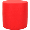 Interion® Round Reception Ottoman - Red