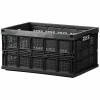 Plastic Mesh Folding Container 17-7/8"L x 12-1/8"W x 9-3/8"H, Black - Pkg Qty 5