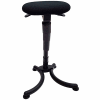 ShopSol Sit Stand Office Stool - Fabric - Black