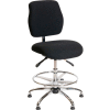 ShopSol ESD Office Chair - Medium Height - Deluxe Fabric - Black