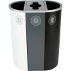 Busch Systems Spectrum Triple - Organics/Recycling/Waste, 26 Gallon - White/Gray/Black - 101203