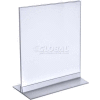 Global Approved 102714 Vertical/Horizontal Acrylic T-Stripe Sign Holder, 8.5" x 11"