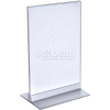 Global Approved 102716 Vertical/Horizontal Acrylic T-Stripe Sign Holder, 7" x 11"