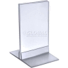 Global Approved 102731 Vertical/Horizontal Acrylic T-Stripe Sign Holder, 3.5" x 5"