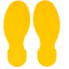 Brady® 104409 ToughStripe Floor Footprints, 3-1/2" W, 10/Pack, Yellow
