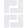 Brady® 104335 ToughStripe Floor Corner Marks, Polyester, 2"W, 20/Pack, White