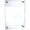 Global Approved 105524, Vert/Horiz Standoff Sign HLR, 18"W x 24"H, CLR, 1-Pack