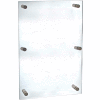 Global Approved 105536, Vert/Horiz Standoff Sign HLR, 24"W x 36"H, CLR, 1-Pack