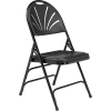 National Public Seating Plastic Folding Chair - Triple Brace - Black - Pkg Qty 4