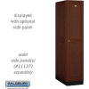 Single Tier 1 Door Solid Oak Executive Wood Locker, 16"Wx24"Dx72"H, Dark Oak, Assembled