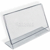 Global Approved 112711 Horizontal Slanted L-Shaped Acrylic Sign Holder, 14" x 11"