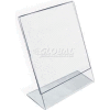Global Approved 112714 Vertical Slanted L-Shaped Acrylic Sign Holder, 8.5" x 11"