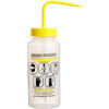 Bel-Art LDPE Wash Bottles 116420624, 500ml, Isopropanol Label, Yellow Cap, Wide Mouth, 3/PK