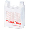 "Thank You" Printed Plastic Bags 11" x 6" x 22" 0.5 Mil 250 Pack