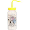 Bel-Art LDPE Wash Bottles 117160008, 500ml, Isopropanol Label, Yellow Cap, Wide Mouth, 4/PK