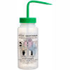 Bel-Art LDPE Wash Bottles 117160012, 500ml, Methyl Ethyl Ketone Label, Green Cap, Wide Mouth, 4/PK