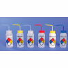 Bel-Art LDPE Wash Bottles 117160003, 500ml, Deionized Water Label, Blue Cap, Wide Mouth, 4/PK