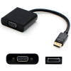AddOn® 8" Compatible DisplayPort Male to VGA Female Adapter, Black