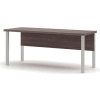 Bestar® Desk With Metal Legs - 71" - Bark Grey - Pro-Linea Series
