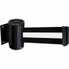 Tensabarrier Safety Crowd Control, Retractable Wall Mount Barrier, Polished Chrome W/ 7.5' Yllw Belt