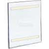 Global Approved 122019 Vert. Wall Mount Acrylic Sign Holder W/ Adhesive Tape, 7" x 11"