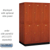 Solid Oak Executive Wood Locker 12364 - Double Tier 3 Wide, 16x24x36, 6 Door, Medium Oak
