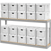 Global Industrial™ Record Storage With Boxes 72"W x 15"D x 36"H - Gray