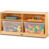 Jonti-Craft® Toddler Jumbo Storage Unit with Clear Totes and Lids - 48"W x 18"D x 24.5"H