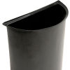Half Round Trash Container With Flat Lid