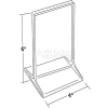 Global Approved 142726 Vertical Top Load Acrylic Sign Holder, 4" x 6", Acrylic