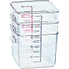 Rubbermaid Commercial FG630800CLR Square Space-Saving Container - 8 Quarts - Pkg Qty 6