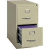 Hirsh Industries® 25" Deep Vertical File Cabinet 2-Drawer Letter Size - Putty