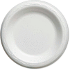 Genpak® GNPLAM06, Elite Laminated Foam Plates, 6" Dia., White, 1000/Carton