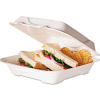 Eco-Products® EP-HC91, Compostable Clamshell Food Container, 1 Compartment, White, 200/Carton