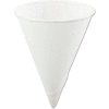 Konie KCI 4.0KR - Rolled-Rim Paper Cone Cups, 4 Oz., White, 5,000 Qty.