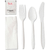 GEN GEN6KITMW, Wrapped Cutlery Kit, Plastic, White, 250/Carton