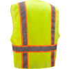 GSS Safety 1501 Multi-Purpose Class 2 Two Tone Mesh Zipper 6 Pockets Vest, Lime, Large