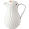 Poly Lined White Swirl Design Carafe, 40 oz. Capacity