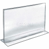 Global Approved 152709 Horizontal Double Sided Stand Up Sign Holder, 17" x 11", Acrylic