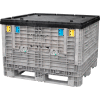 Monoflo Folding Bulk Shipping Container Lid BC4845LID - 48"L x 45"W Black