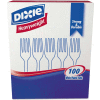 Dixie® DXEFH207, Forks, Plastic, White, 100/Box