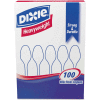 Dixie® DXETH207, Teaspoons, Plastic, White, 100/Box